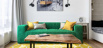 Диваны в интерьере гостиной-23, Удобный бескаркасный диван Фри